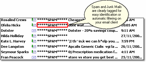 Spam and Junk Mail Tagging
